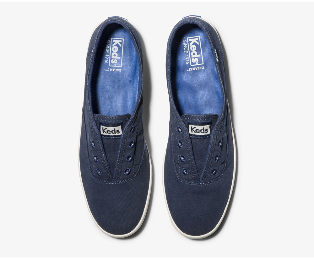 Slip On Γυναικεια - Keds Chillax Seasonal Washable - Μπλε - ZPDQW6748